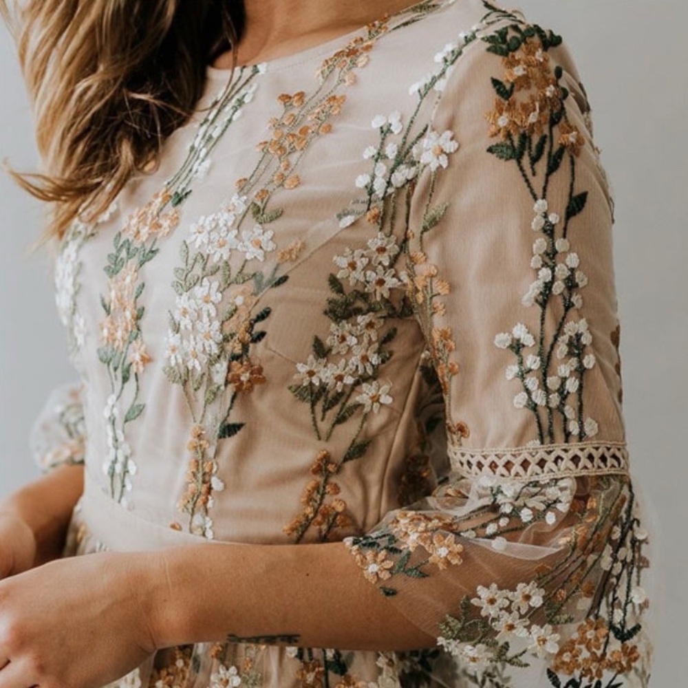 Floral Embroidered Dress